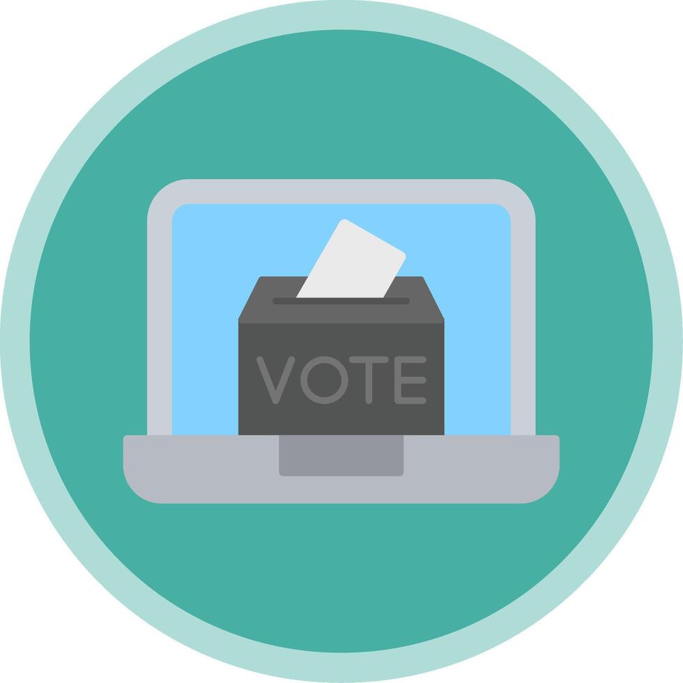 Online Voting Flat Multi Circle Icon vector