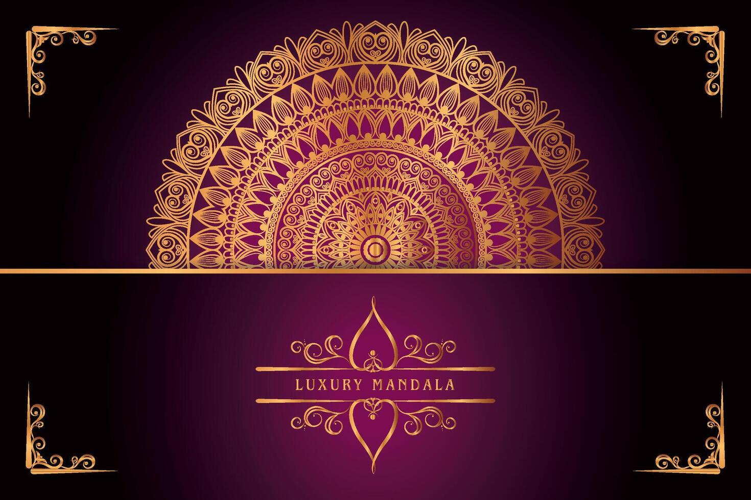 dorado mandala diseño con gradientes antecedentes vector