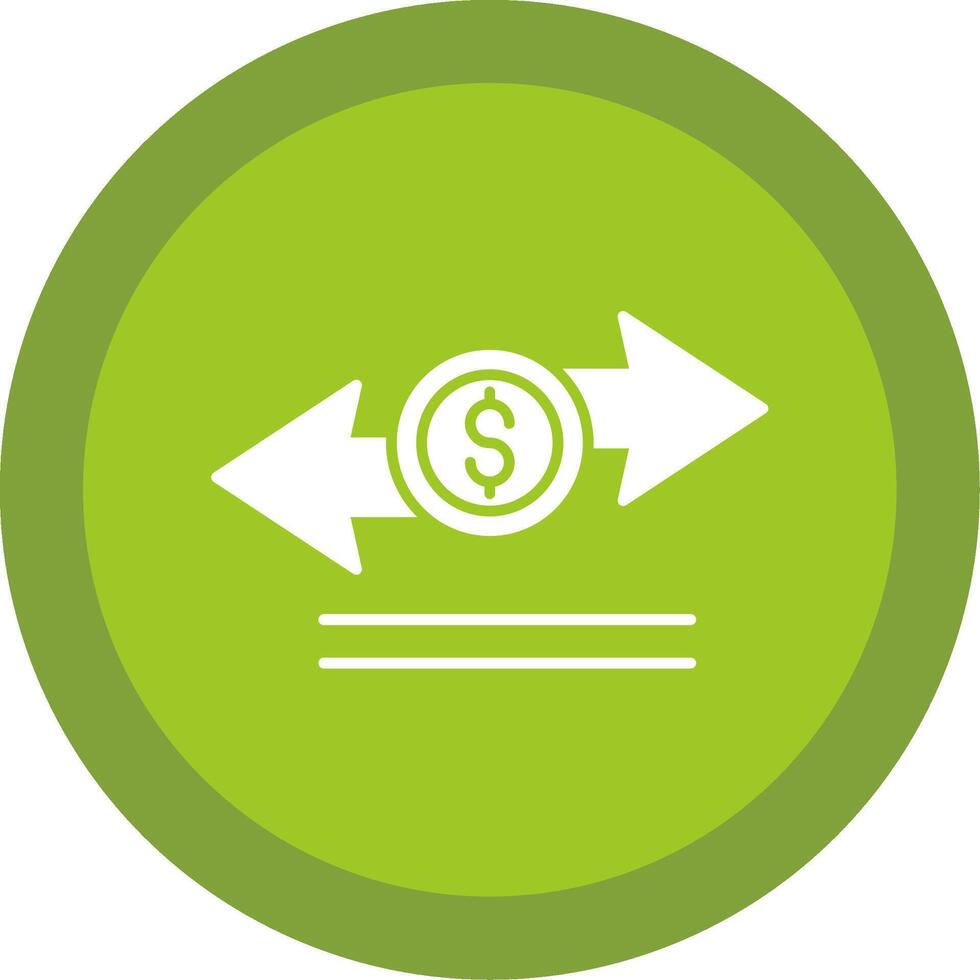 Transfer Glyph Multi Circle Icon vector