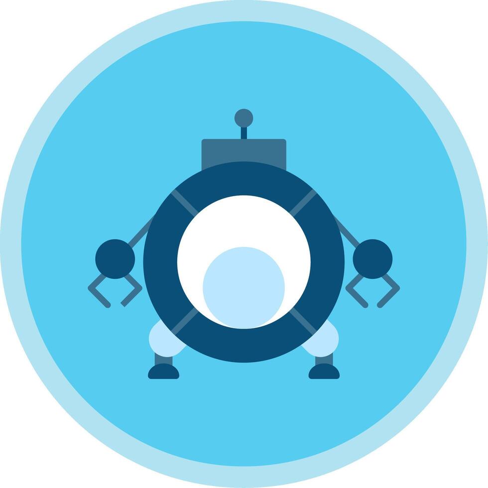 Robotics Flat Multi Circle Icon vector