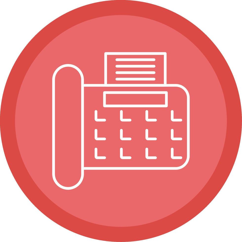 Fax Line Multi Circle Icon vector