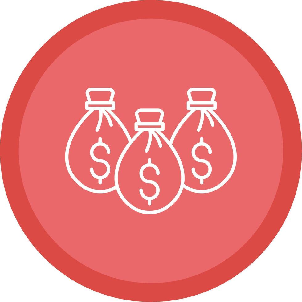 Money Line Multi Circle Icon vector