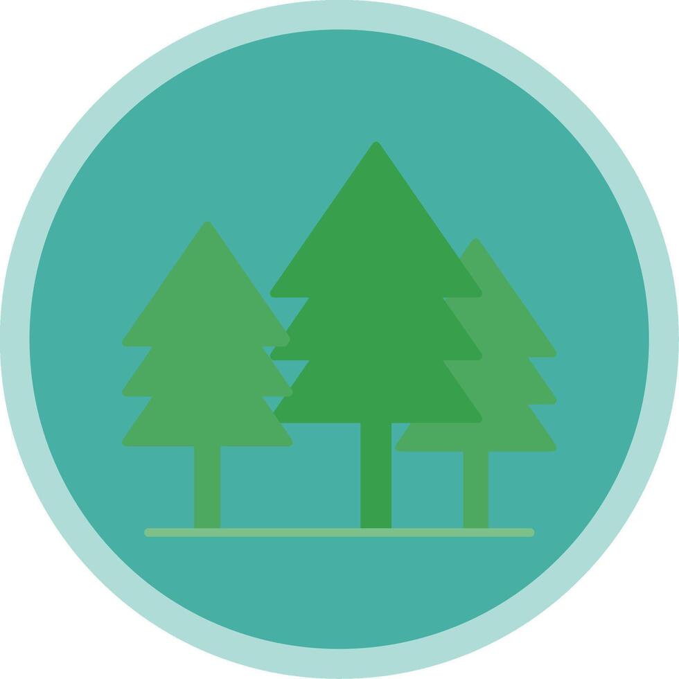 Tree Flat Multi Circle Icon vector