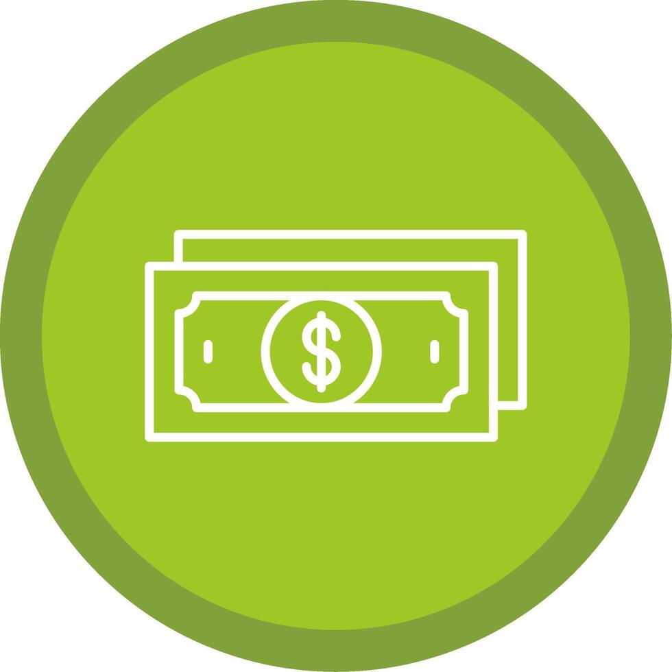 Money Line Multi Circle Icon vector