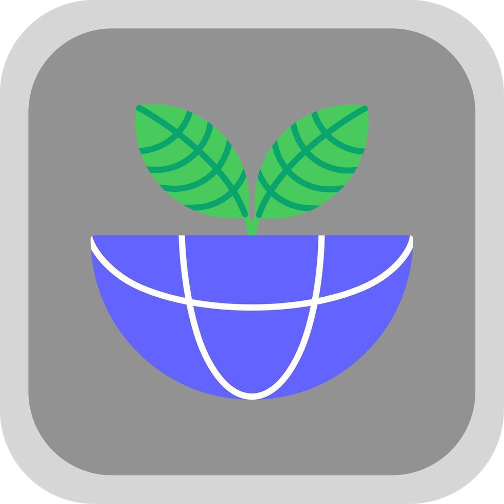 Ecosystem Flat Round Corner Icon vector