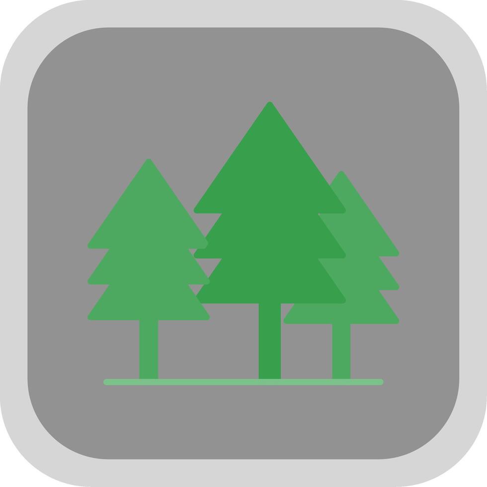 Tree Flat Round Corner Icon vector