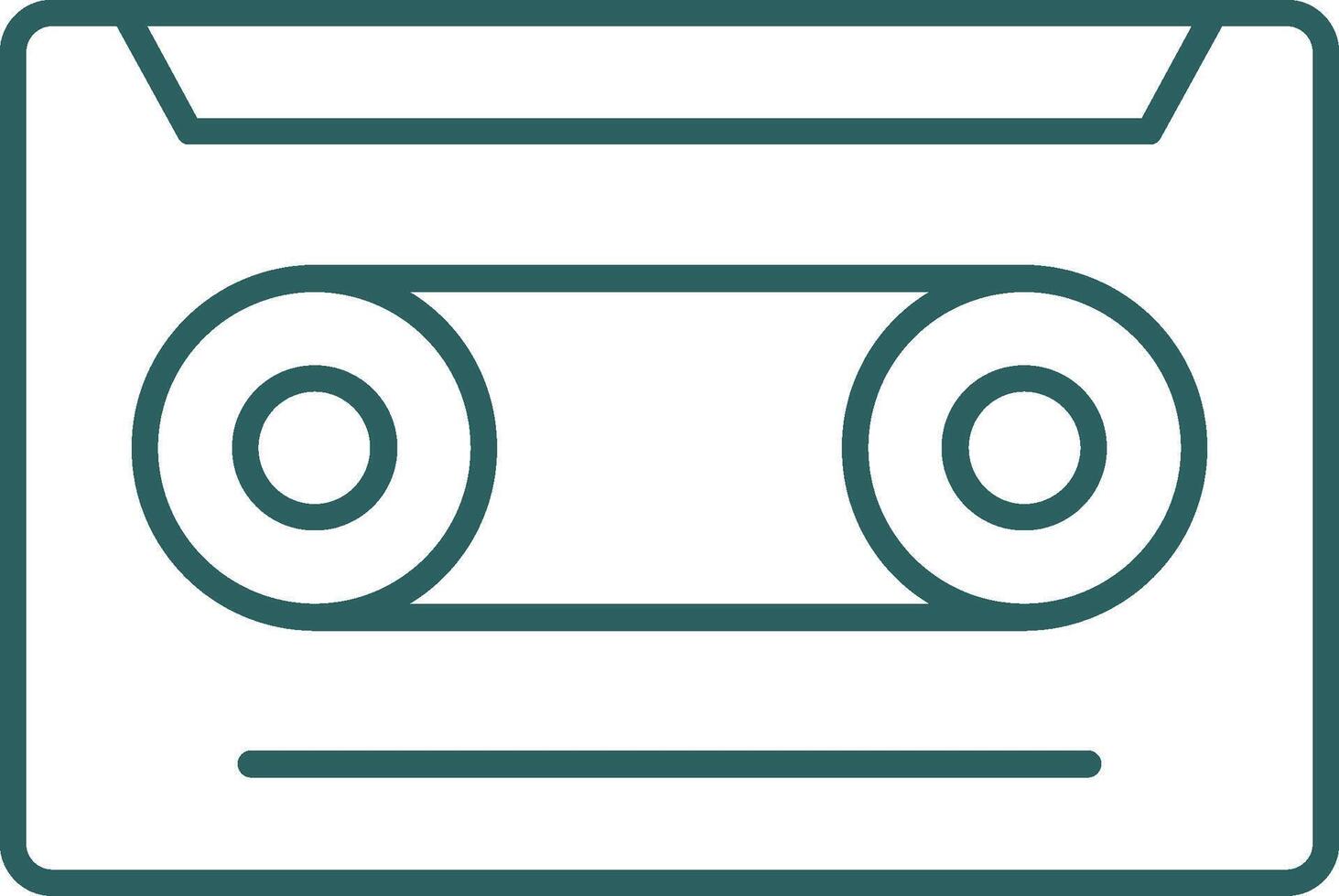 Cassette Line Gradient Round Corner Icon vector