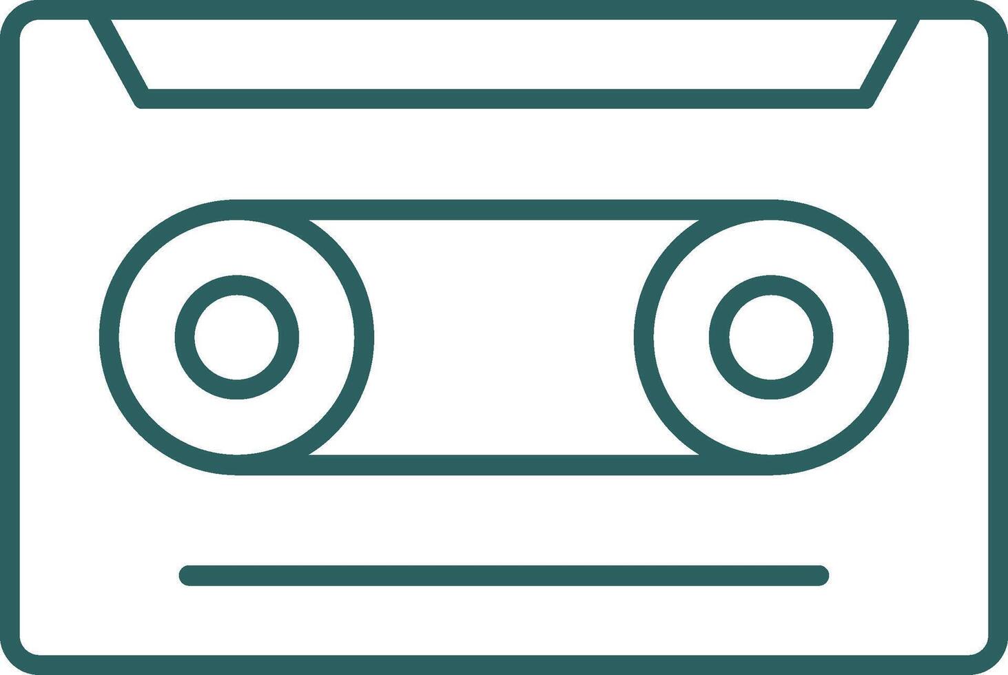 Cassette Line Gradient Round Corner Icon vector