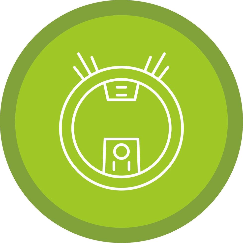 Robot Vacuum Line Multi Circle Icon vector