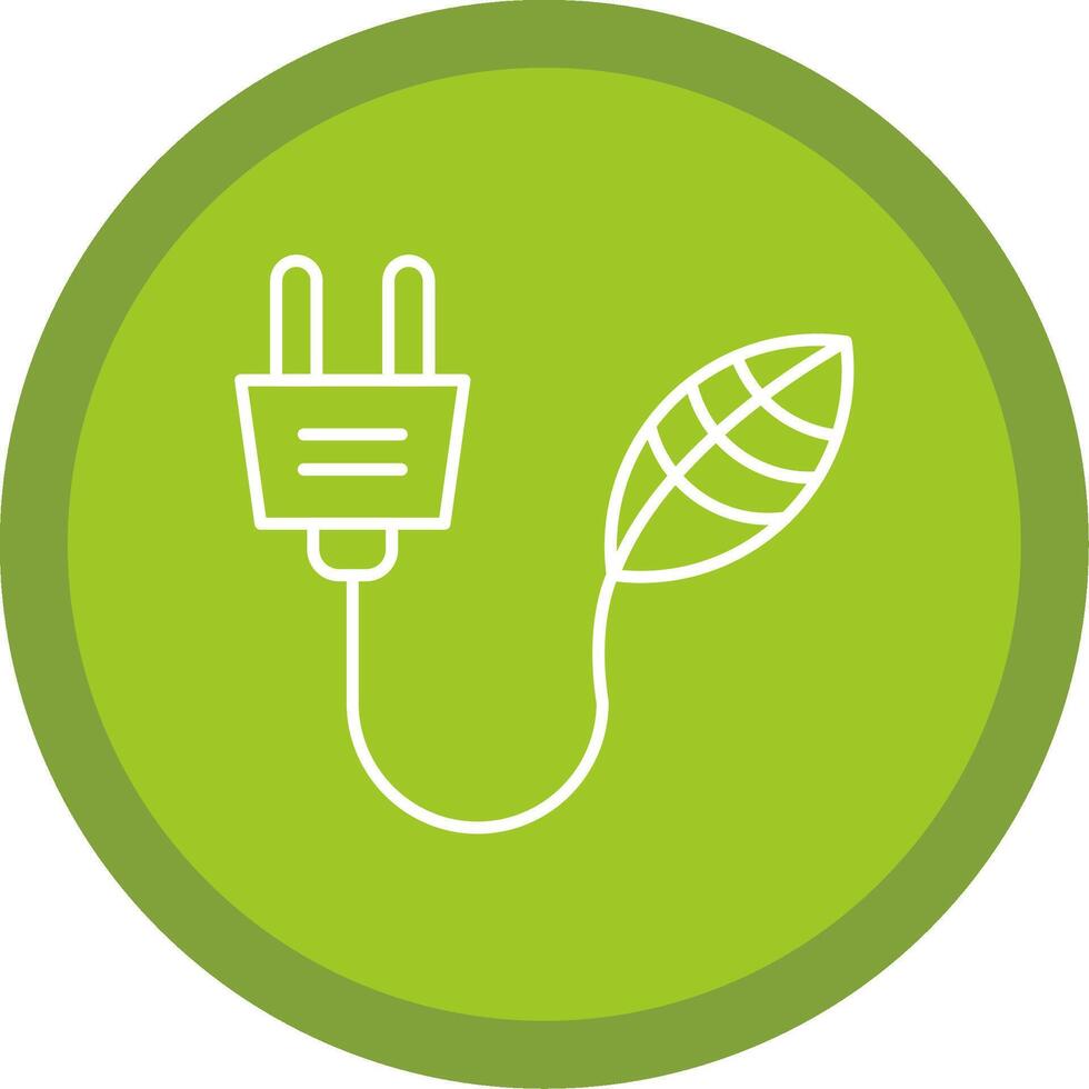 Green Energy Line Multi Circle Icon vector