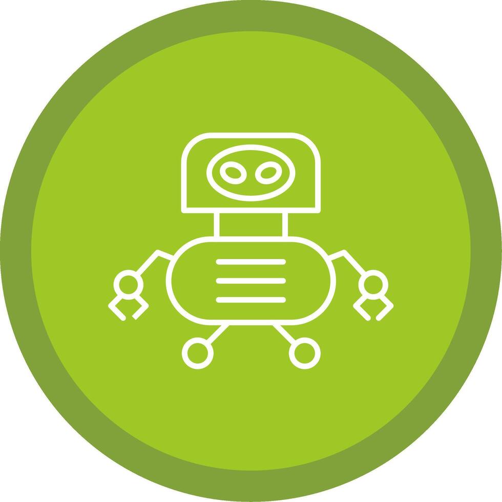 Toy Robotics Line Multi Circle Icon vector