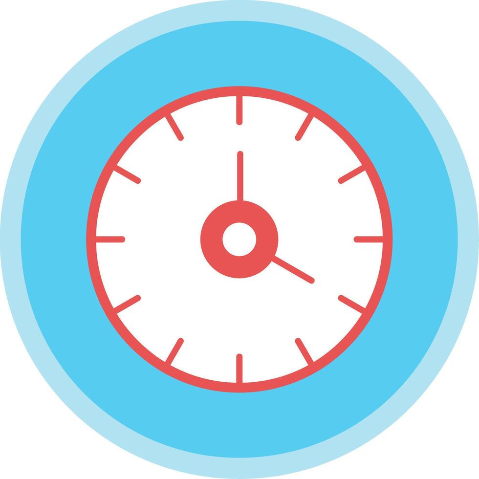 Clock Flat Multi Circle Icon vector