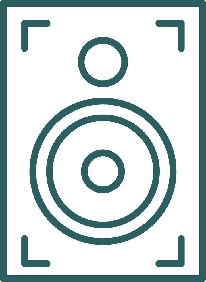 Speaker Line Gradient Round Corner Icon vector