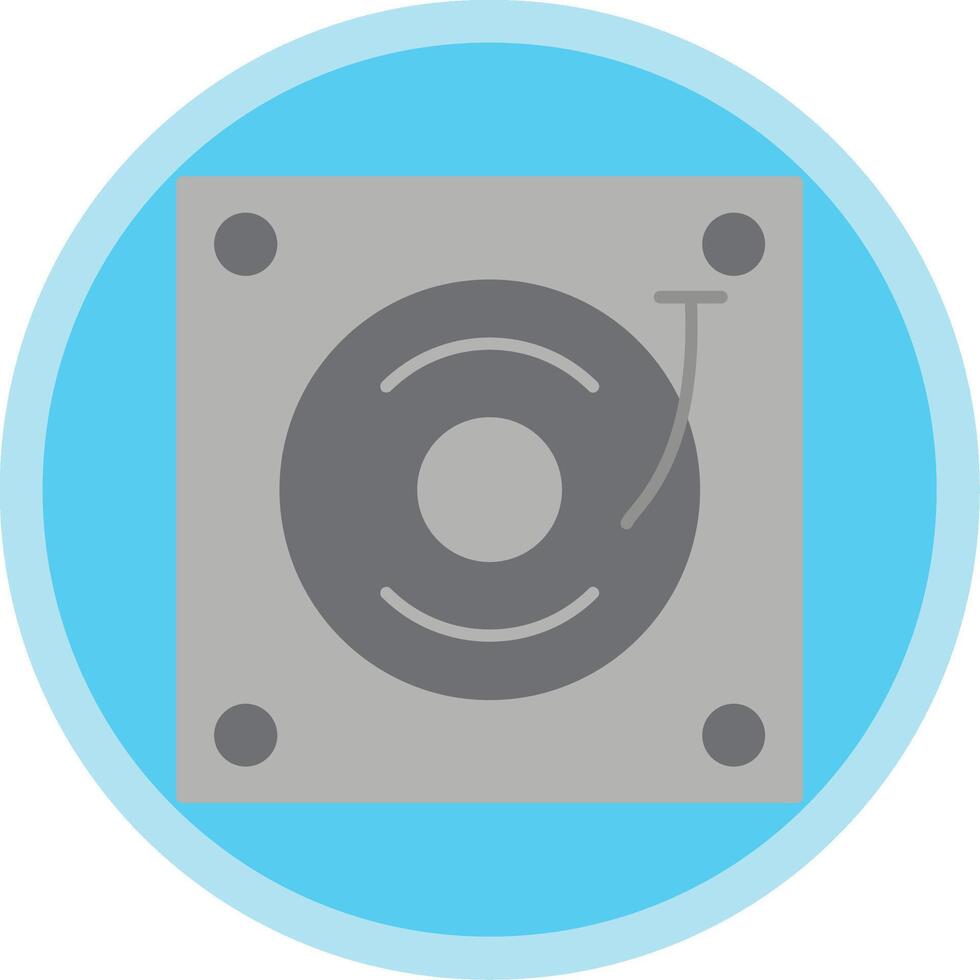 Turntable Flat Multi Circle Icon vector