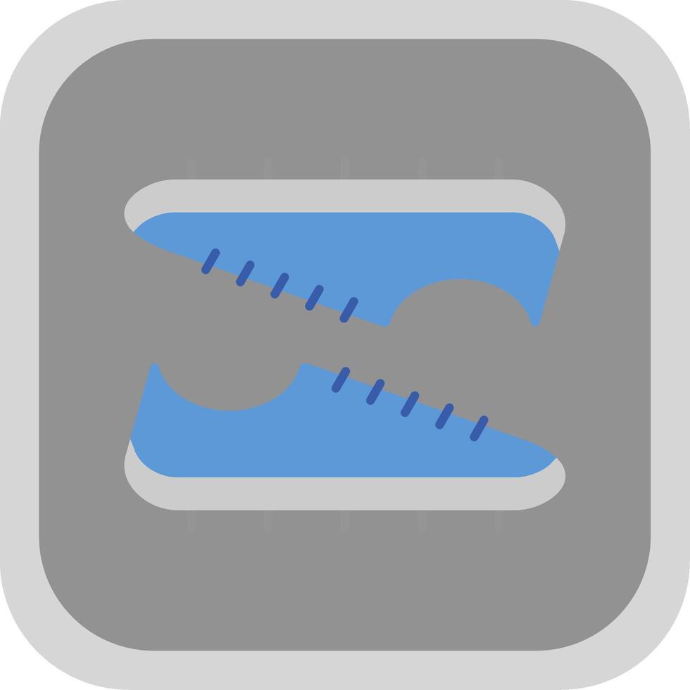 Soccer Boots Flat Round Corner Icon vector