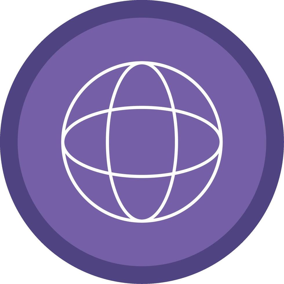 Globe Line Multi Circle Icon vector
