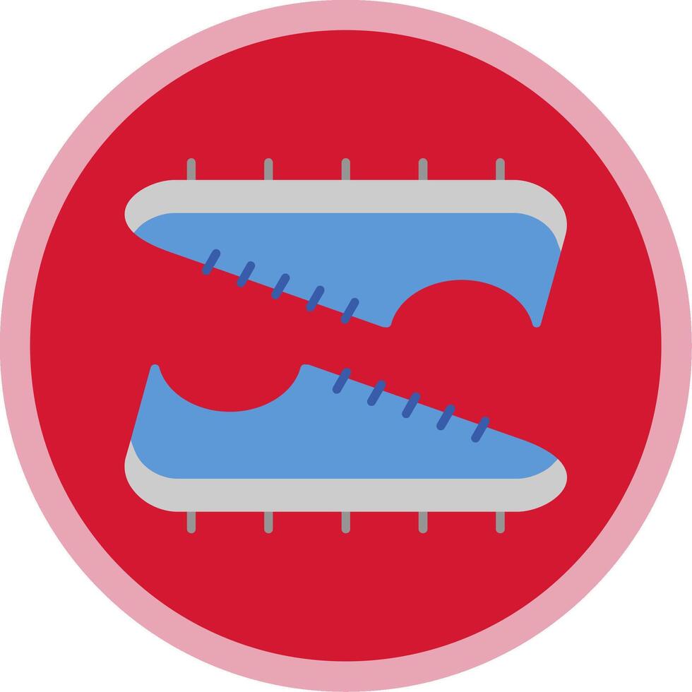 Soccer Boots Flat Multi Circle Icon vector