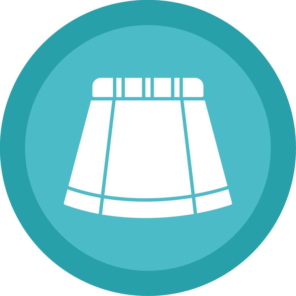 Skirt Glyph Multi Circle Icon vector