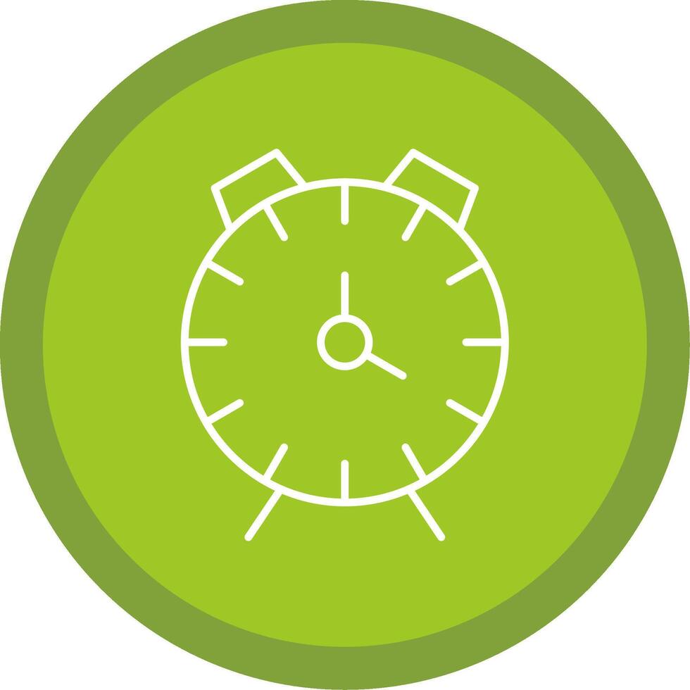 alarma reloj línea multi circulo icono vector