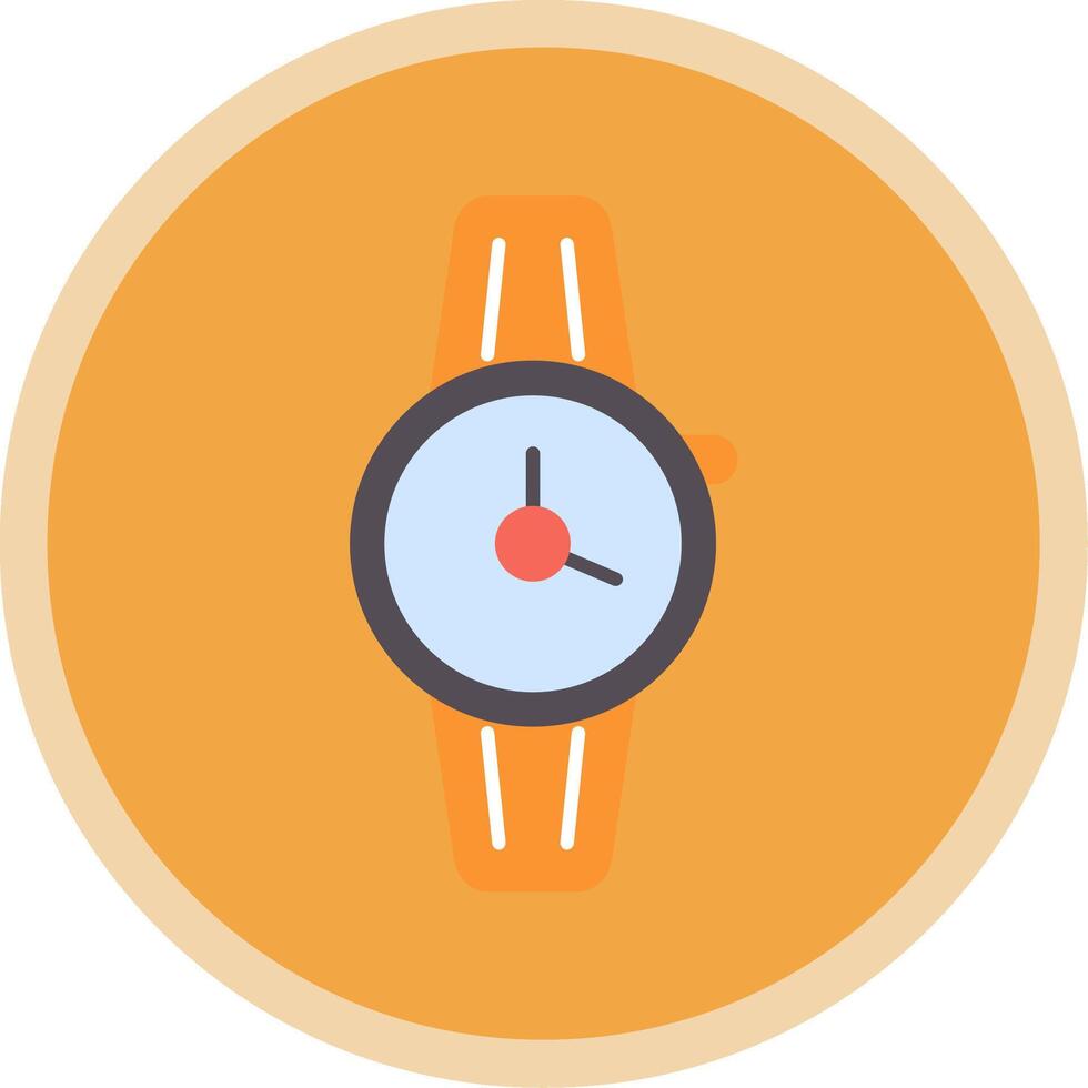 Wristwatch Flat Multi Circle Icon vector