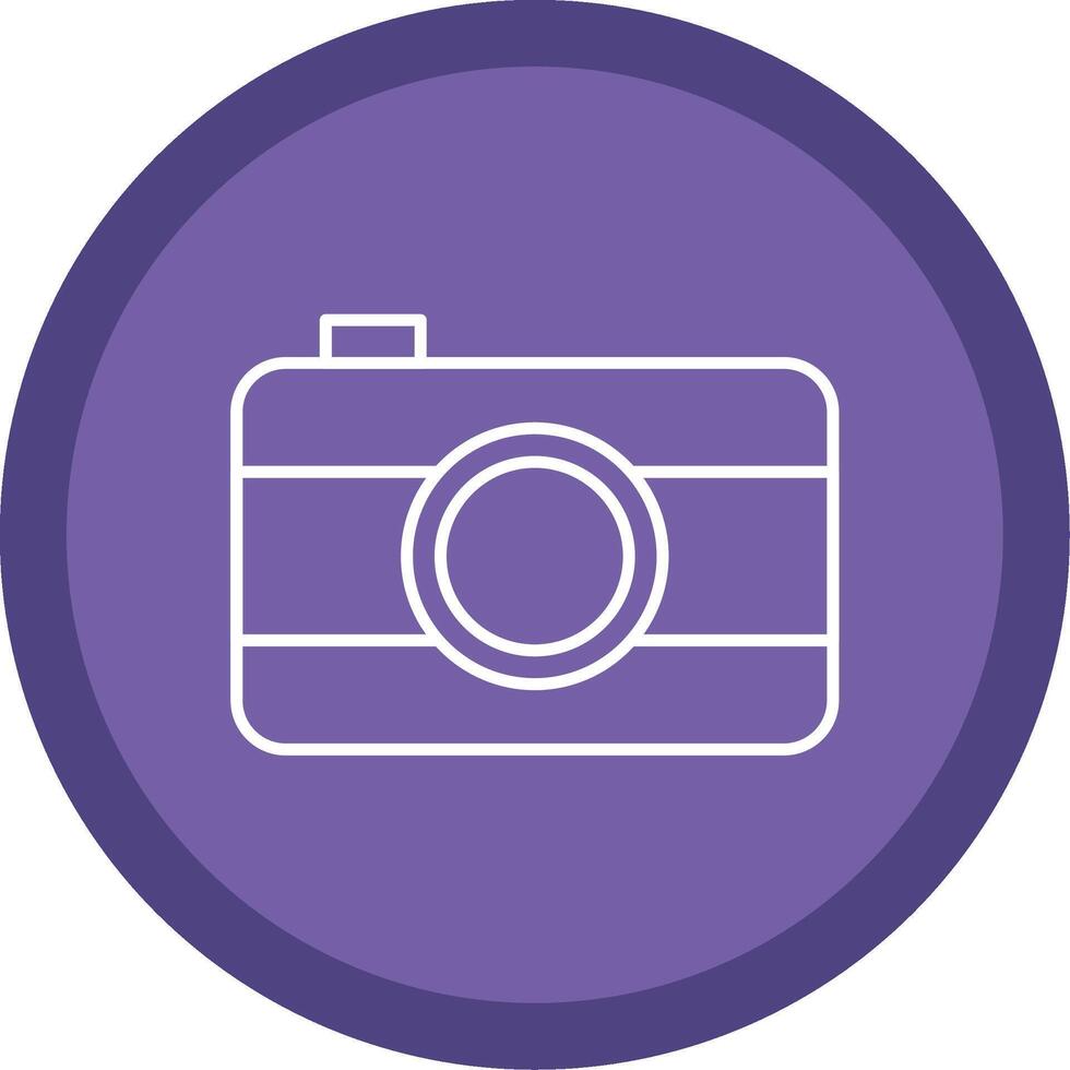 Old Came Line Multi Circle Icon vector