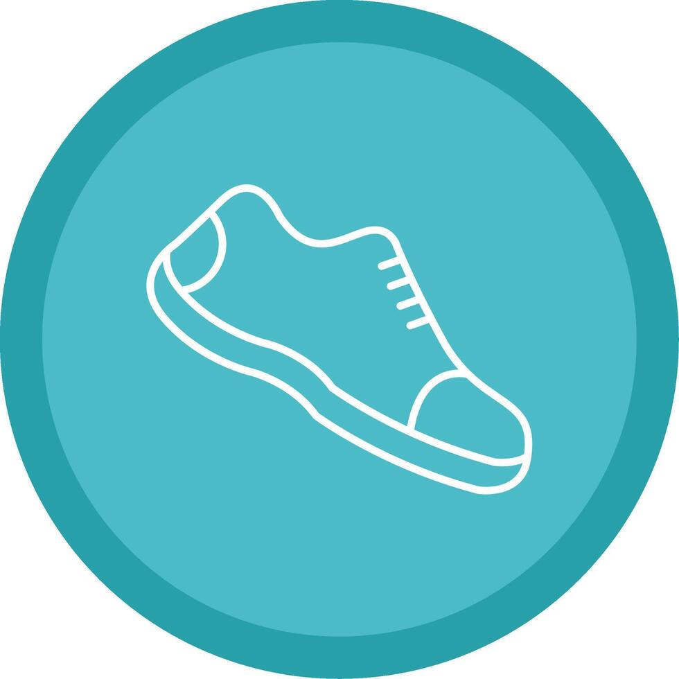 corriendo Zapatos línea multi circulo icono vector