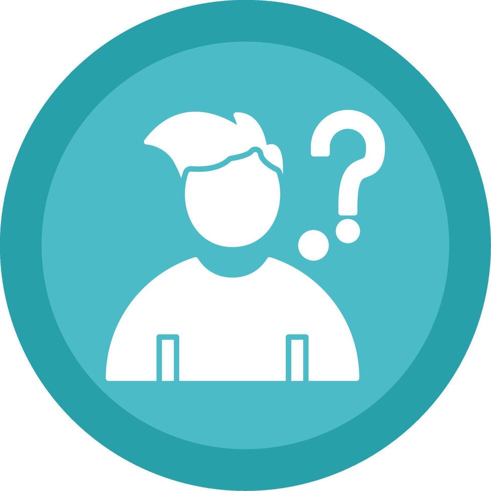 Question Glyph Multi Circle Icon vector