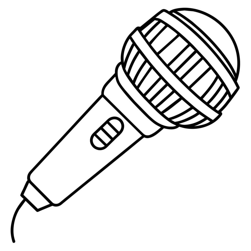 Microphone cartoon Illustration flat style artwork concept vector