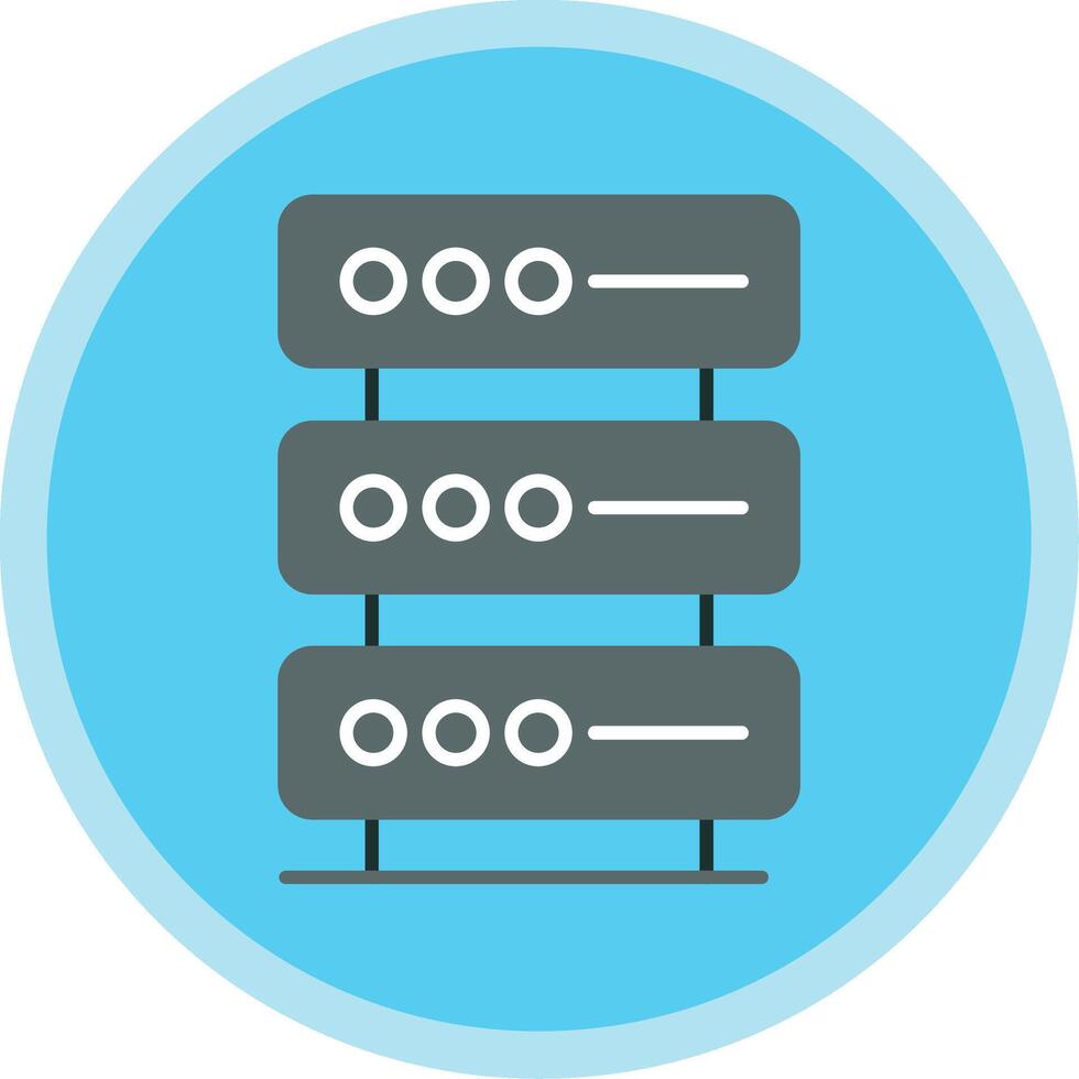 Database Flat Multi Circle Icon vector
