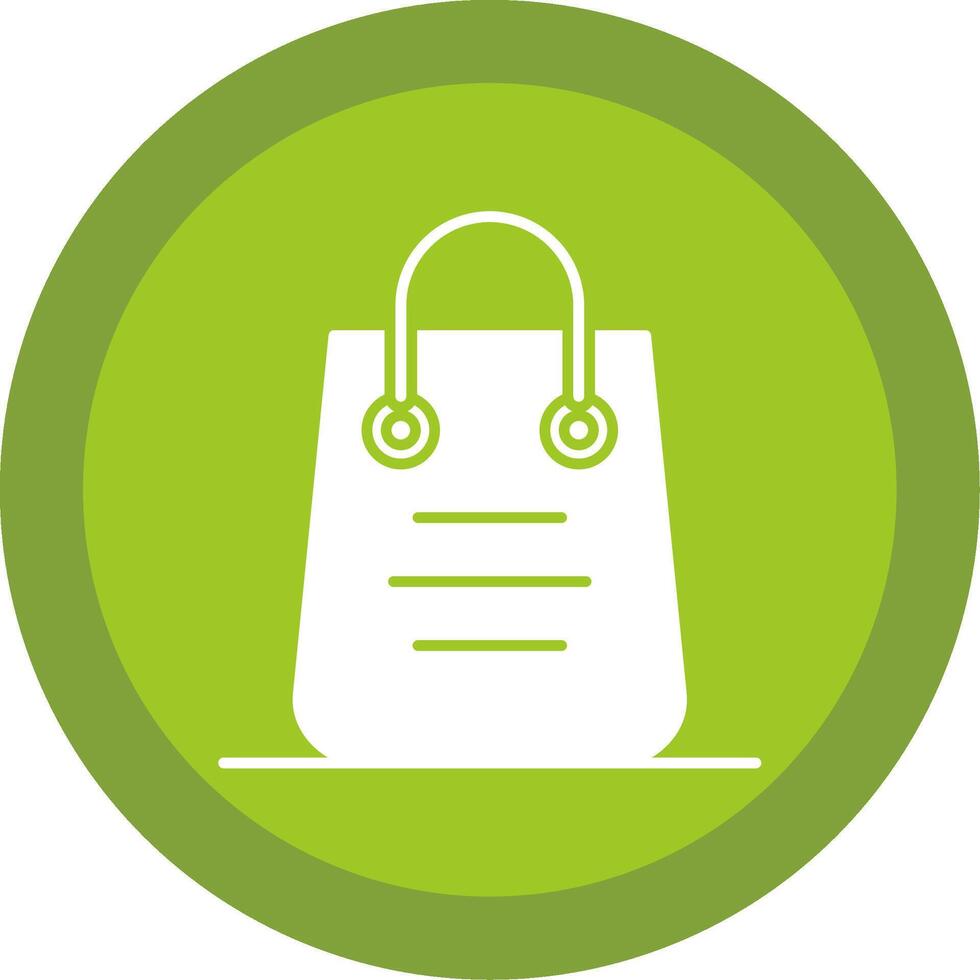 Shopping Bag Glyph Multi Circle Icon vector