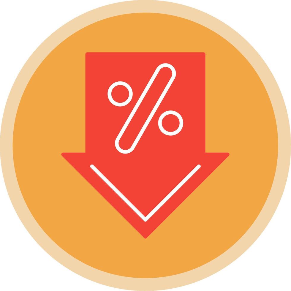 Discount Flat Multi Circle Icon vector