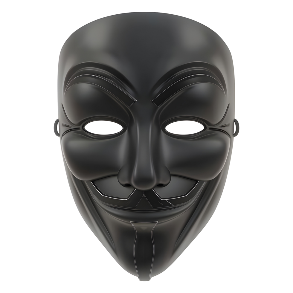 AI generated Anonymous Face Mask on Transparent background - Ai ...