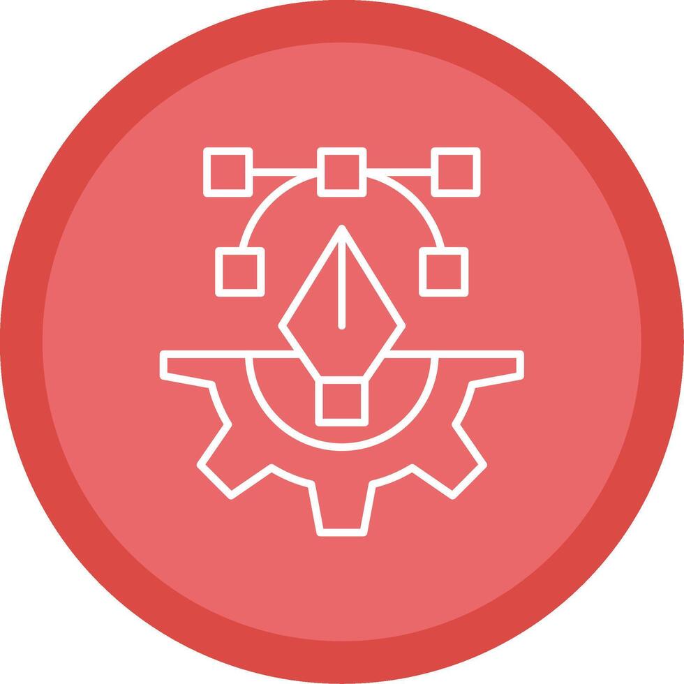 Creative Process Line Multi Circle Icon vector
