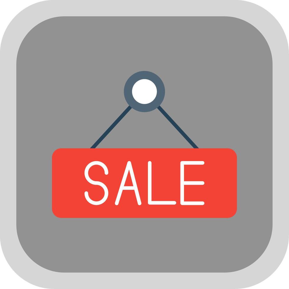 Sale Flat Round Corner Icon vector