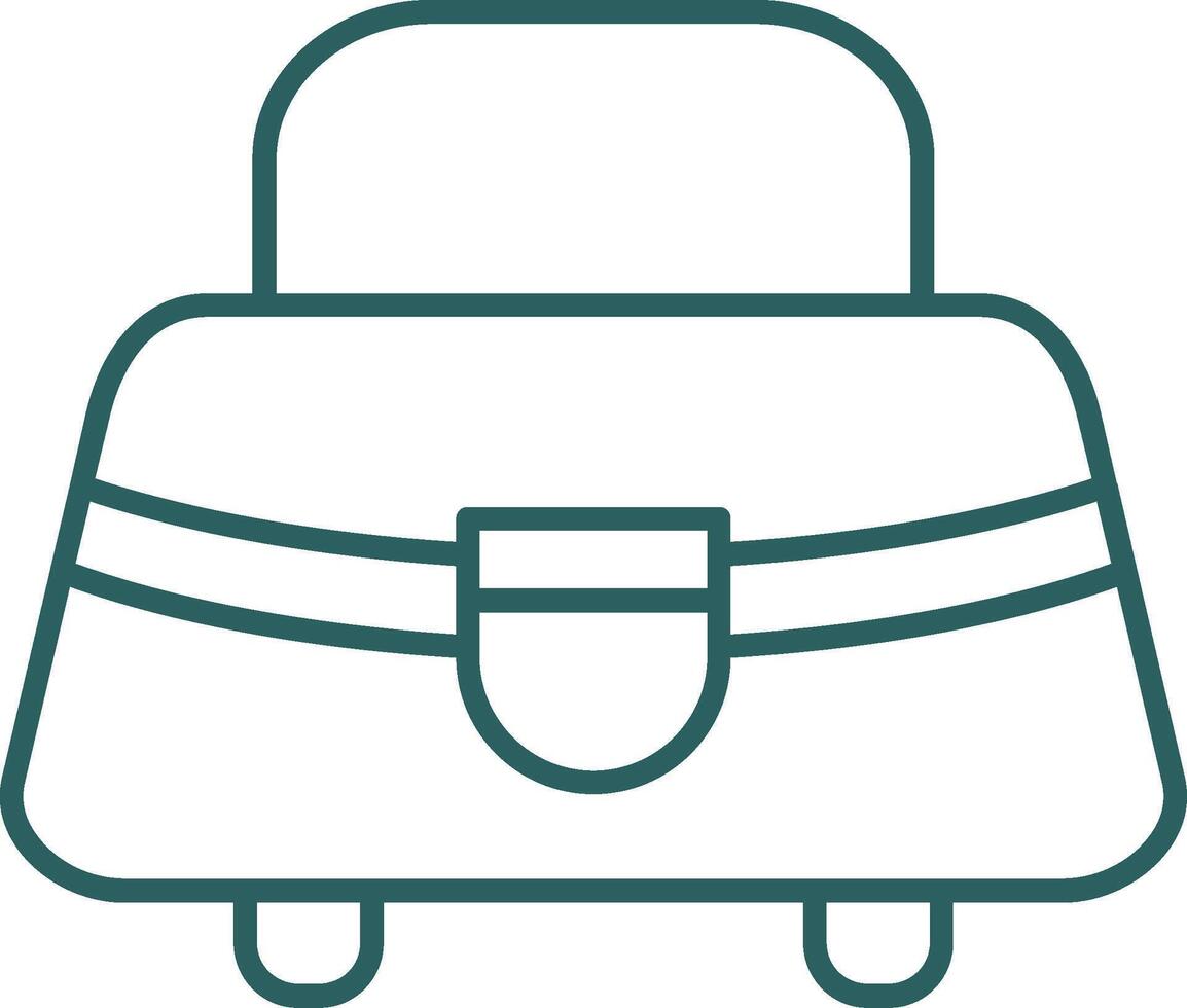 Purse Line Gradient Round Corner Icon vector
