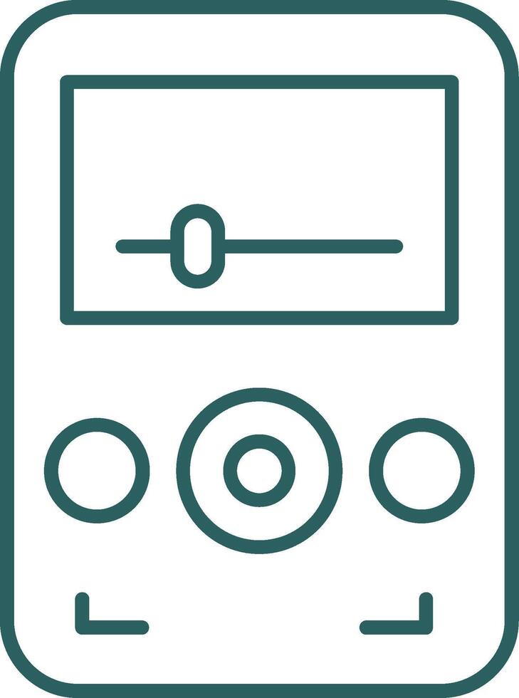 Audio Player Line Gradient Round Corner Icon vector