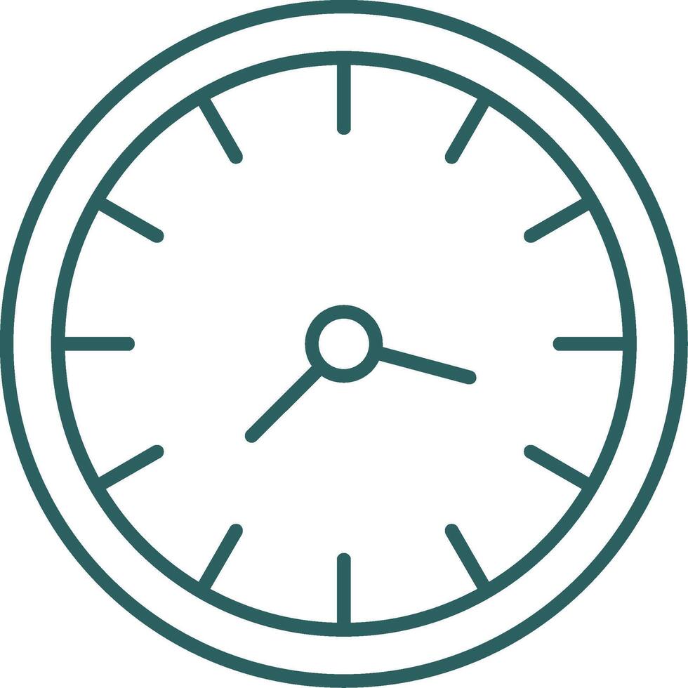 Clock Line Gradient Round Corner Icon vector