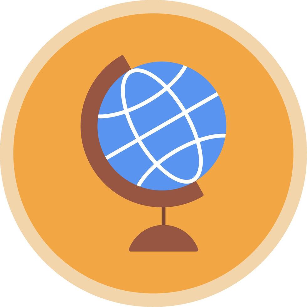 Globe Flat Multi Circle Icon vector