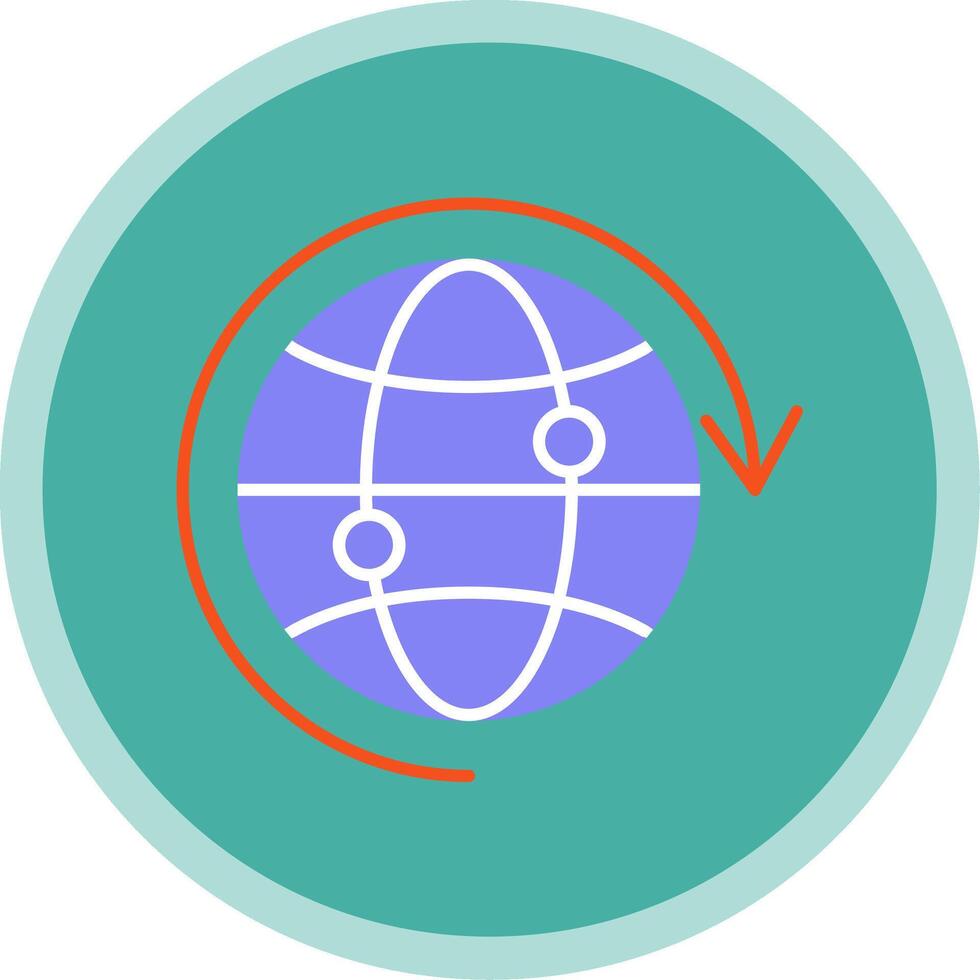 Internet Flat Multi Circle Icon vector