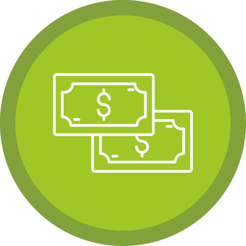 Cash Line Multi Circle Icon vector