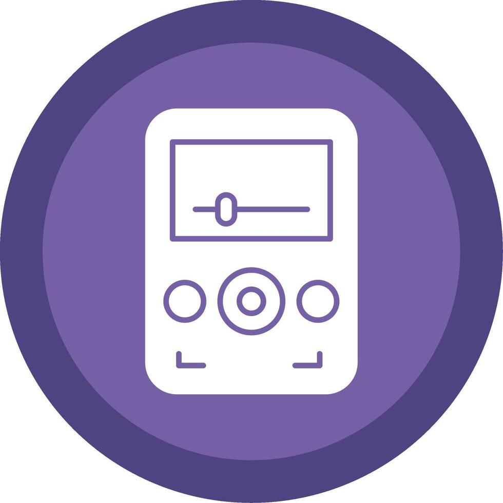 Audio Player Glyph Multi Circle Icon vector