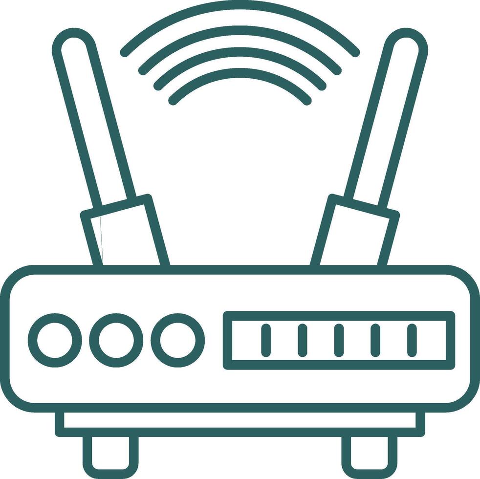 Wifi Line Gradient Round Corner Icon vector