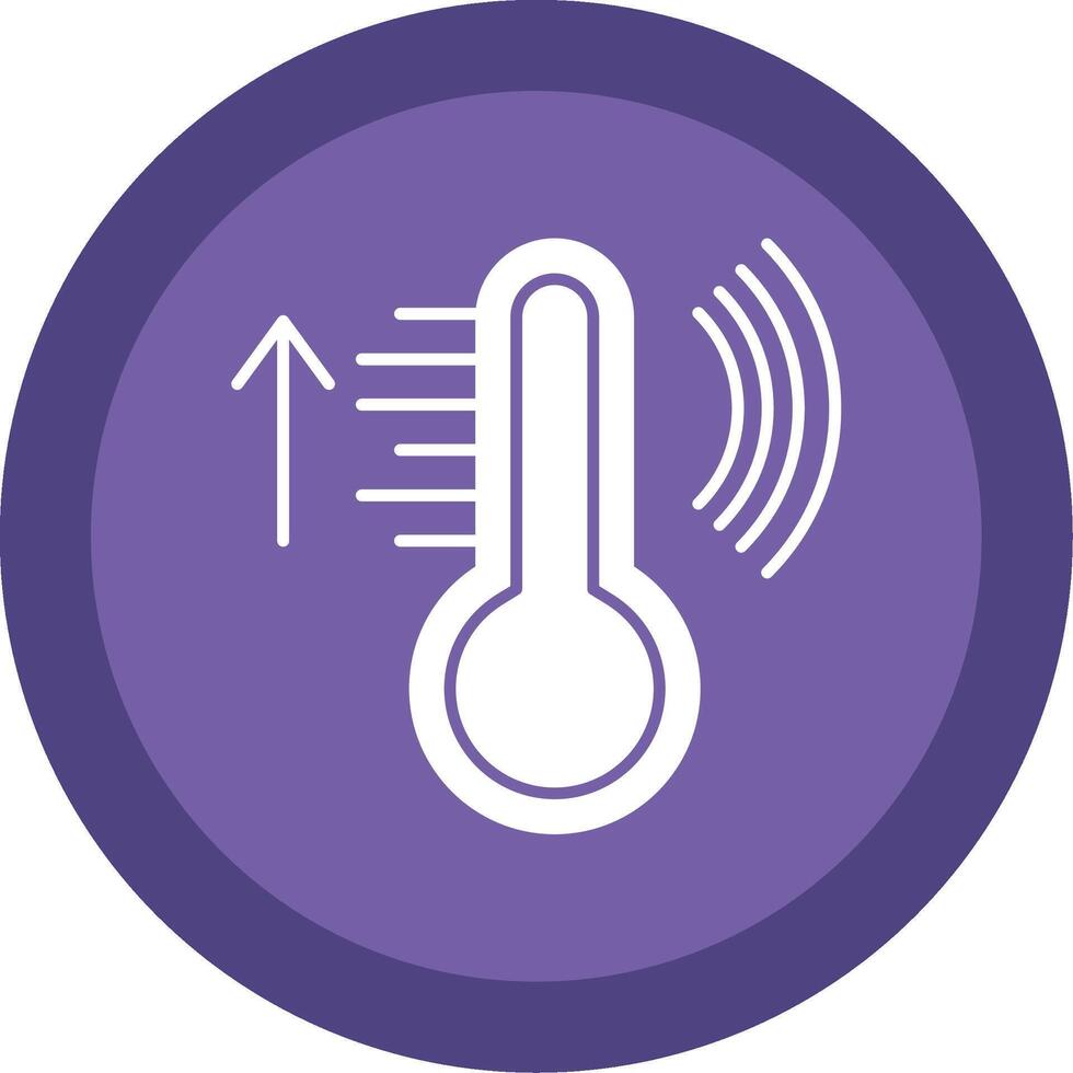 Smart Temperature Glyph Multi Circle Icon vector