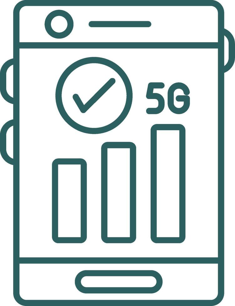 Good Signal Line Gradient Round Corner Icon vector