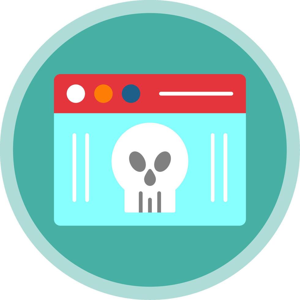 Webpage Flat Multi Circle Icon vector