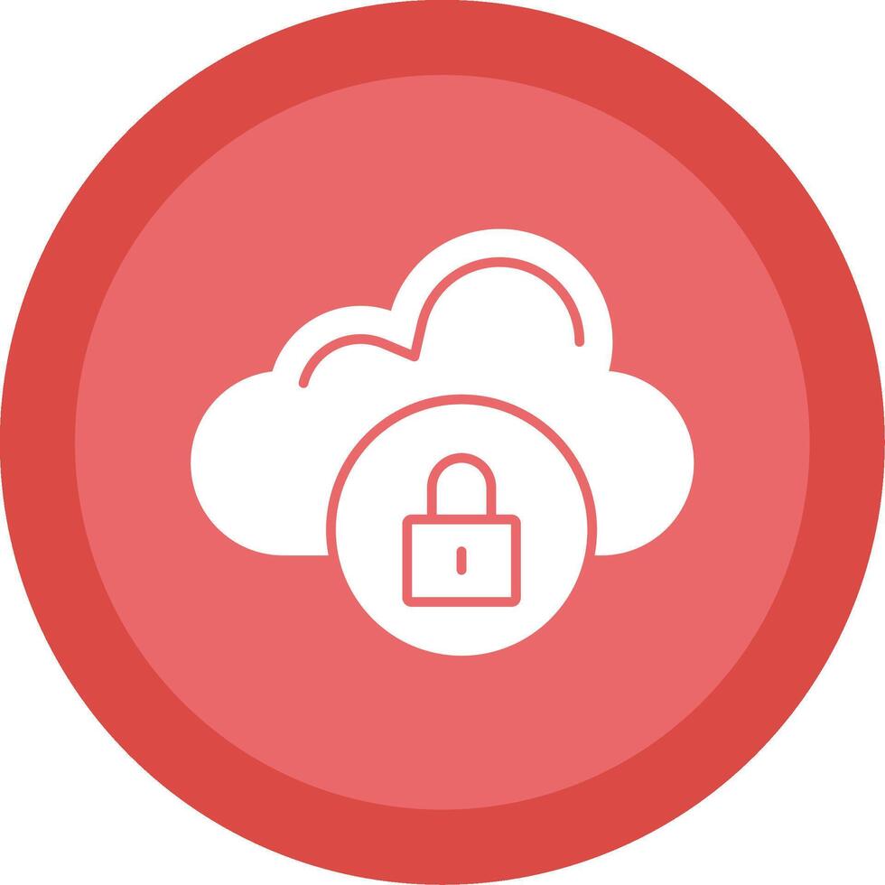 Cloud Glyph Multi Circle Icon vector