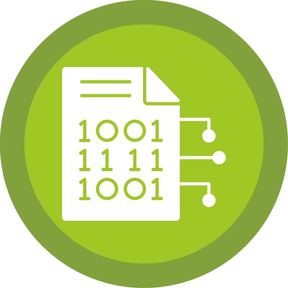 Encryption Data Glyph Multi Circle Icon vector