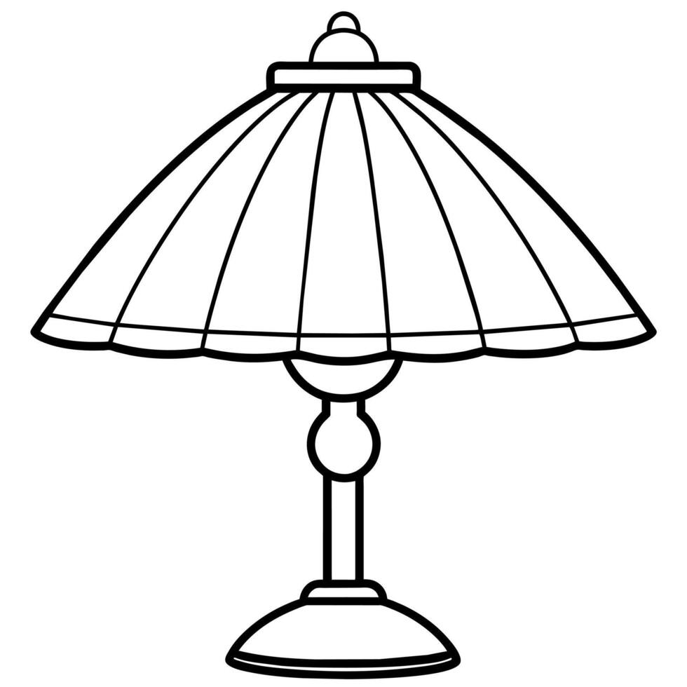 lamp outline illustration digital coloring book page line art drawing vector