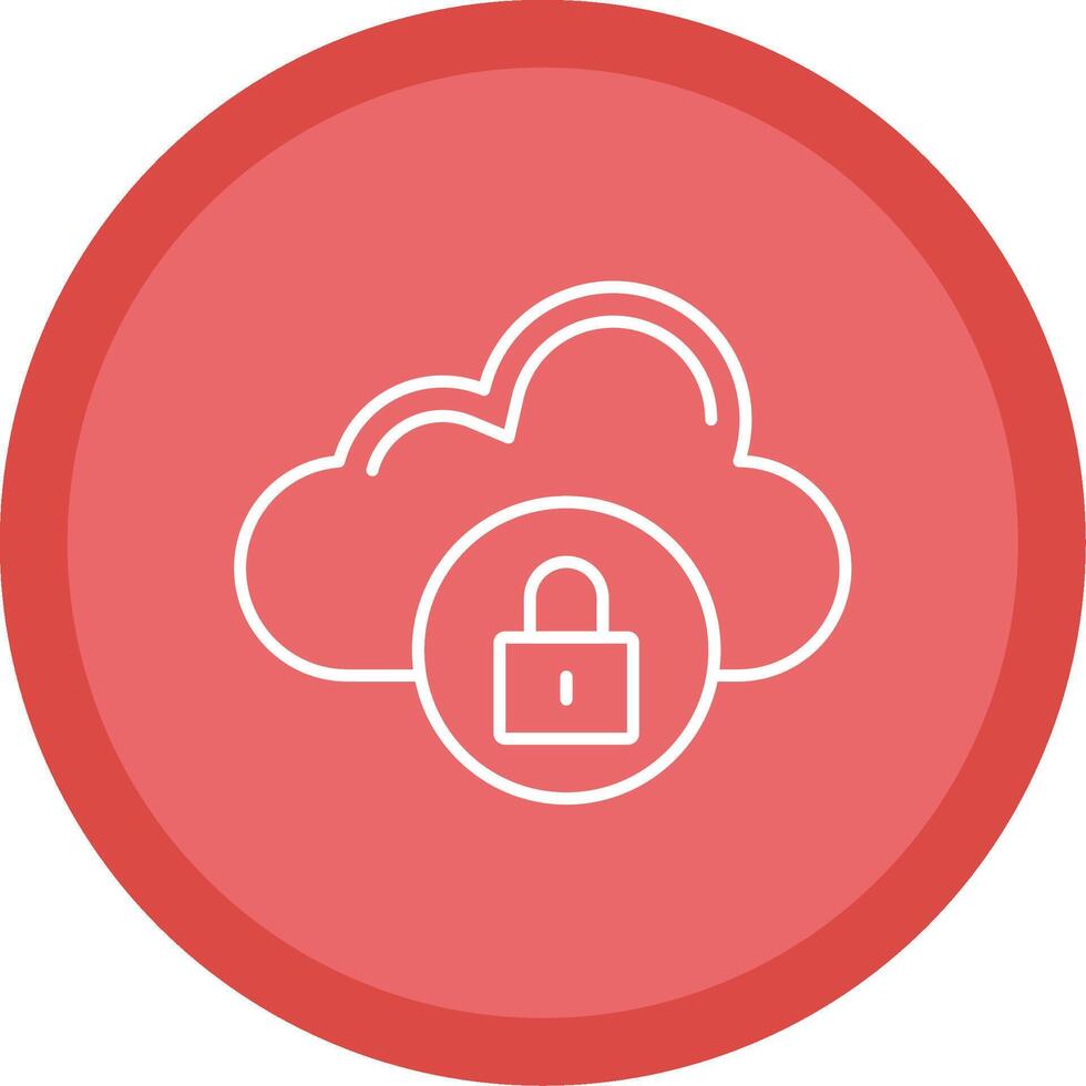 Cloud Line Multi Circle Icon vector