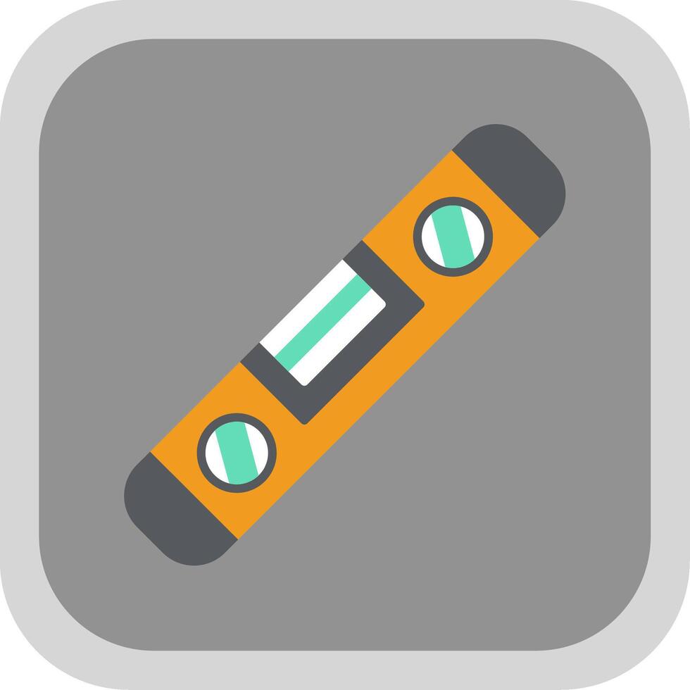 Spirit Level Flat Round Corner Icon vector
